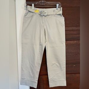 White House Black Market Silver Grey Capri Pant 00